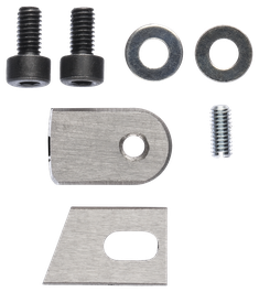 Product Image Dynamic of Bosch 3607010028 Upper/Lower Shear Blade Set on a white background.