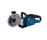 Product Image Dynamic of Bosch GCS18V-230N 18V Brushless 9 In. Cutoff Saw (Bare Tool) on a white background.