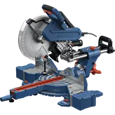 Product Image Dynamic of Bosch GCM340-305D 12 In. Dual-Bevel Slide Miter Saw on a white background.