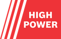 "HIGH POWER displayed in white text in a red banner with diagonal white stripes.
