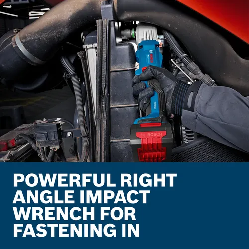 Web Image of Bosch GRS18V-330 18V 1/2 In. Right Angle Impact Wrench and EXPERT Battery on application.