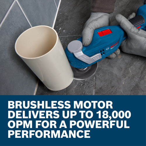 Web Image of Bosch GOP18V-30 18V Starlock Oscillating Multi Tool in use by worker.