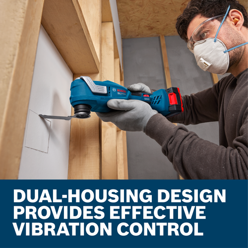 Web Image of Bosch GOP18V-30 18V Starlock Oscillating Multi Tool with EXPERT Battery on application.