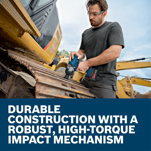 Web Image of worker using the Bosch GDS18V-1600H 18V 3/4 In. High-Torque Impact Wrench on a jobsite.