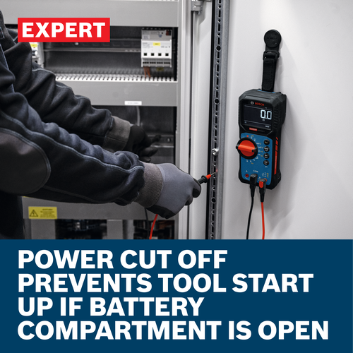 Web Image of Bosch EXDM600-17 EXPERT True RMS Digital Multimeter with features and application.