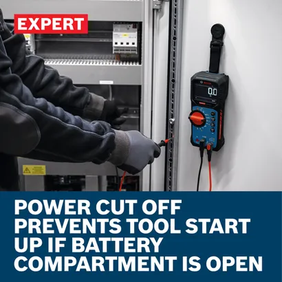 Web Image of Bosch EXDM600-17 EXPERT True RMS Digital Multimeter with features and application.