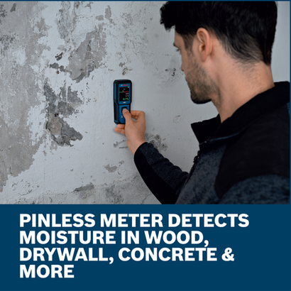 Web image of Bosch GMM1-15 Pinless Moisture Meter with application.
