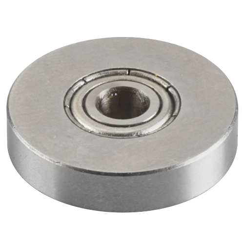 Round metal bearing.