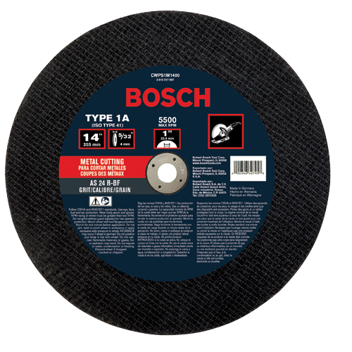 Bosch Metal Cutting disc, with "Team 45/1A", 14".