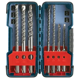 Bosch Drill Bit Set with 5/16, 3/8, 1/2, 1/4, and 3/16 inch bits.