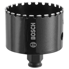 Bosch hole saw with "BOSCH" text.