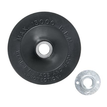 4-1/2 In. Angle Grinder Accessory Rubber Backing Pad with Lock Nut