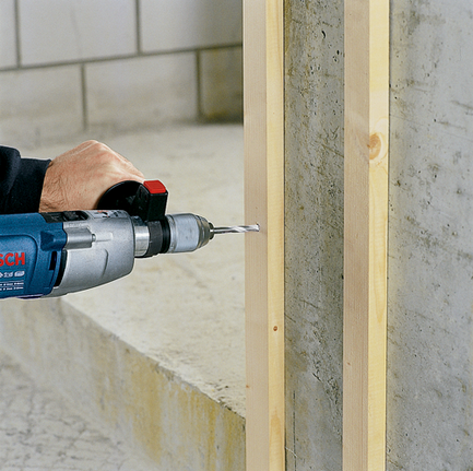 Bosch multipurpose drill bit in use with stud.