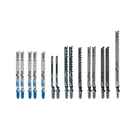 15 pc. T-Shank Jig Saw Blade Set for Wood and Metal