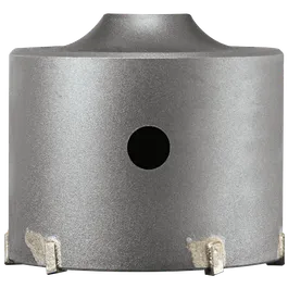 Cylindrical gray metal bit with black circular hole.