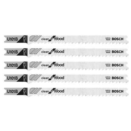 3 pieces 3-5/8 In. 10 TPI variable pitch Clean for Wood U-Shank Jig Saw Blades