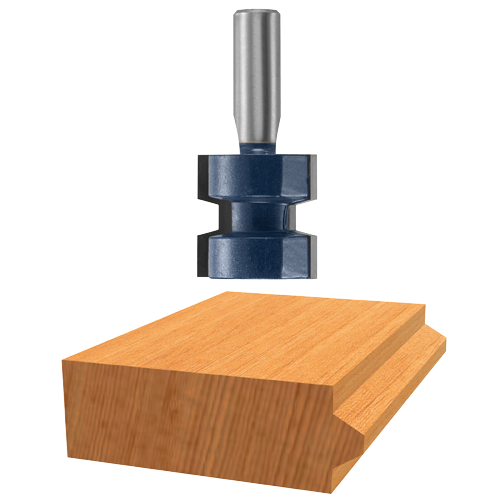 Bosch router bit with wood cut display.