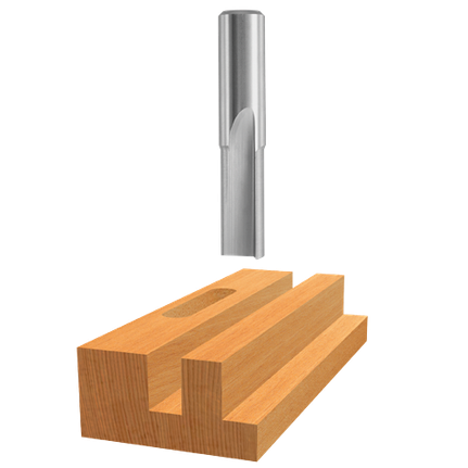 1/4 In. x 1-1/8 In. High Speed Steel 2-Flute Straight Bit