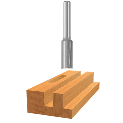 5/16 In. x 1-1/8 In. High Speed Steel 2-Flute Straight Bit