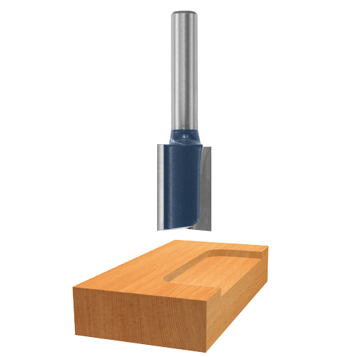 Bosch router bit with wood cut display.
