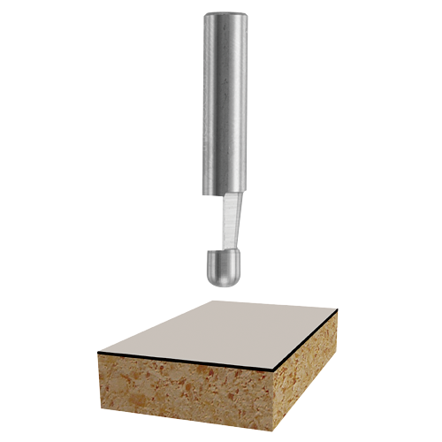 Bosch router bit with wood cut display.