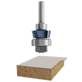 Bosch router bit with wood cut display.