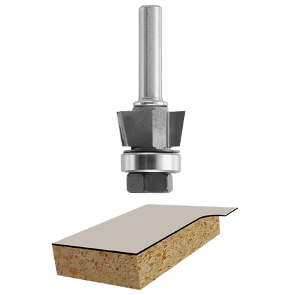 10° x 3/8 In. Carbide Tipped 2-Flute Bevel Trim Assembly Bit