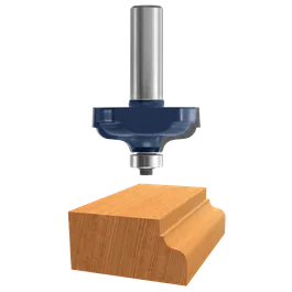 Bosch router bit with wood cut display.