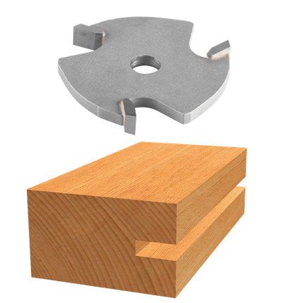 3/16 In. Carbide Tipped 3-Wing Slotting Cutter Bit