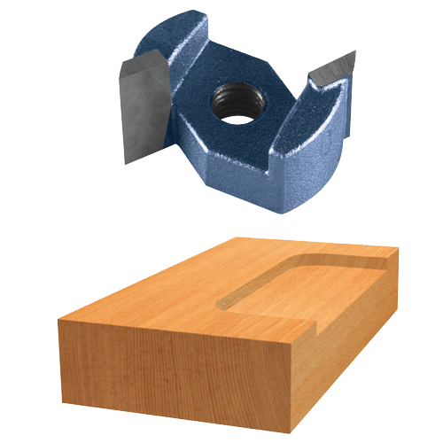 Bosch router bit with wood cut display.