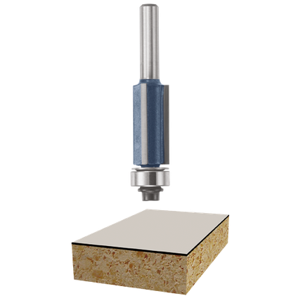 1/2 In. x 1 In. Carbide Tipped 3-Flute Flush Trim Bit