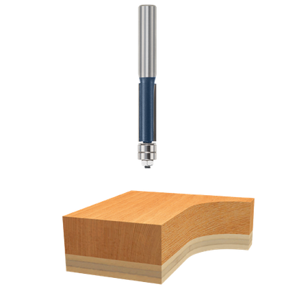 1/2 In. x 1-1/2 In. Carbide Tipped 2-Flute Template Trim Bit