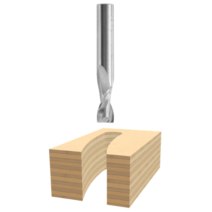 1/4 In. x 1 In. Solid Carbide 2-Flute Upcut Spiral Bit