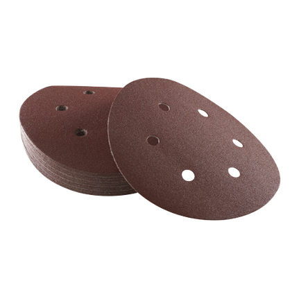5 pieces 80 Grit 6 In. 6 Hole Hook-and-Loop Sanding Discs