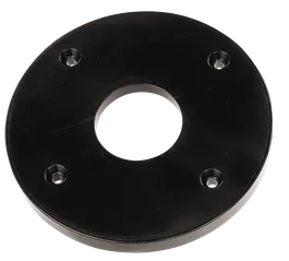 Pièce circulaire noire Bosch avec quatre trous sur le bord et un trou central.