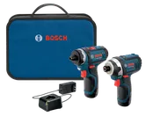 Bosch Perceuse-visseuse 12V Lithium-Ion avec coffret de transport et chargeur.