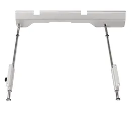 Support de palier en métal blanc Bosch avec deux bras de support réglables.