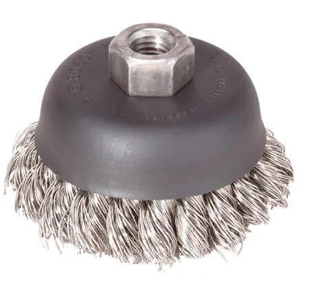 Brosse coupe métallique en acier au carbone avec meule de 6 po de diamètre et arbre de 5/8 po à 11 filets