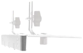 Support métallique avec boutons réglables.