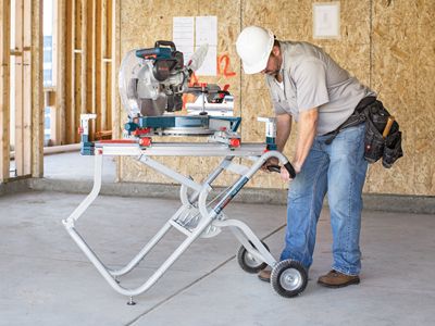 12 In. Dual Bevel Slide Miter Saw_CM12SD_Interior_Set Up_Stand