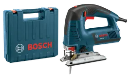 Scie sauteuse Bosch JS572E et coffret de transport avec logo "BOSCH".