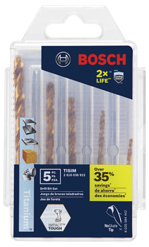 Forets étagés revêtus de nitrure de titane - Bosch Professional