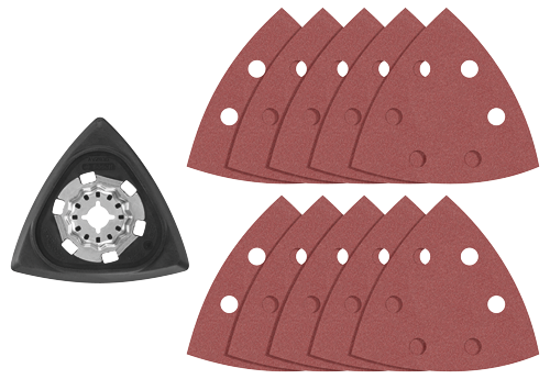 Kit 82 Pièces Accessoires Pour Outil Oscillant - Pattes De Ponçage Triangulaires Et Doigts, Papier Abrasif Inclus