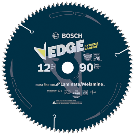 Lame de scie circulaire Edge de 12 po à 90 dents pour stratifiés