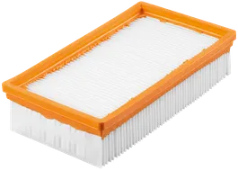 Filtre Bosch avec cadre orange.