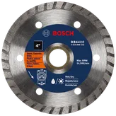 Lame circulaire Bosch 4" DB442C, pour pierre, béton et brique, avec régime maximal de 14 500 tr/min.