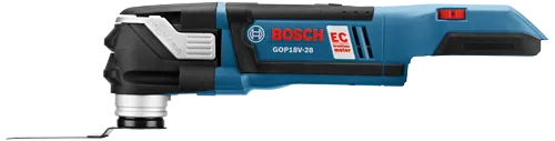 Bosch GOP18V-28 outil multifonction, avec "STARLOCK PLUS", et "moteur EC sans balais".