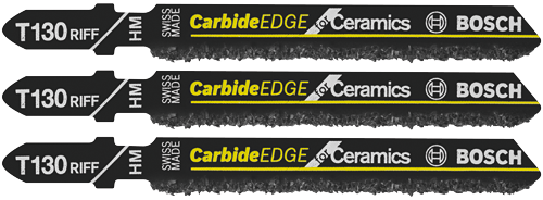 3 lames de scie sauteuse Carbide Edge for Ceramics à pied en T de 3-1/4 po de grain 30