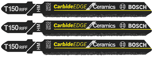3 lames de scie sauteuse Carbide Edge for Ceramics à pied en T de 3-1/4 po de grain 50