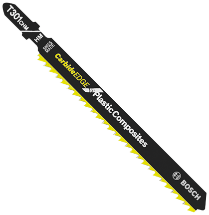 Lame de scie sauteuse Carbide Edge for Plastic Composites à pied en T de 4-5/8 po avec 8 dents par pouce